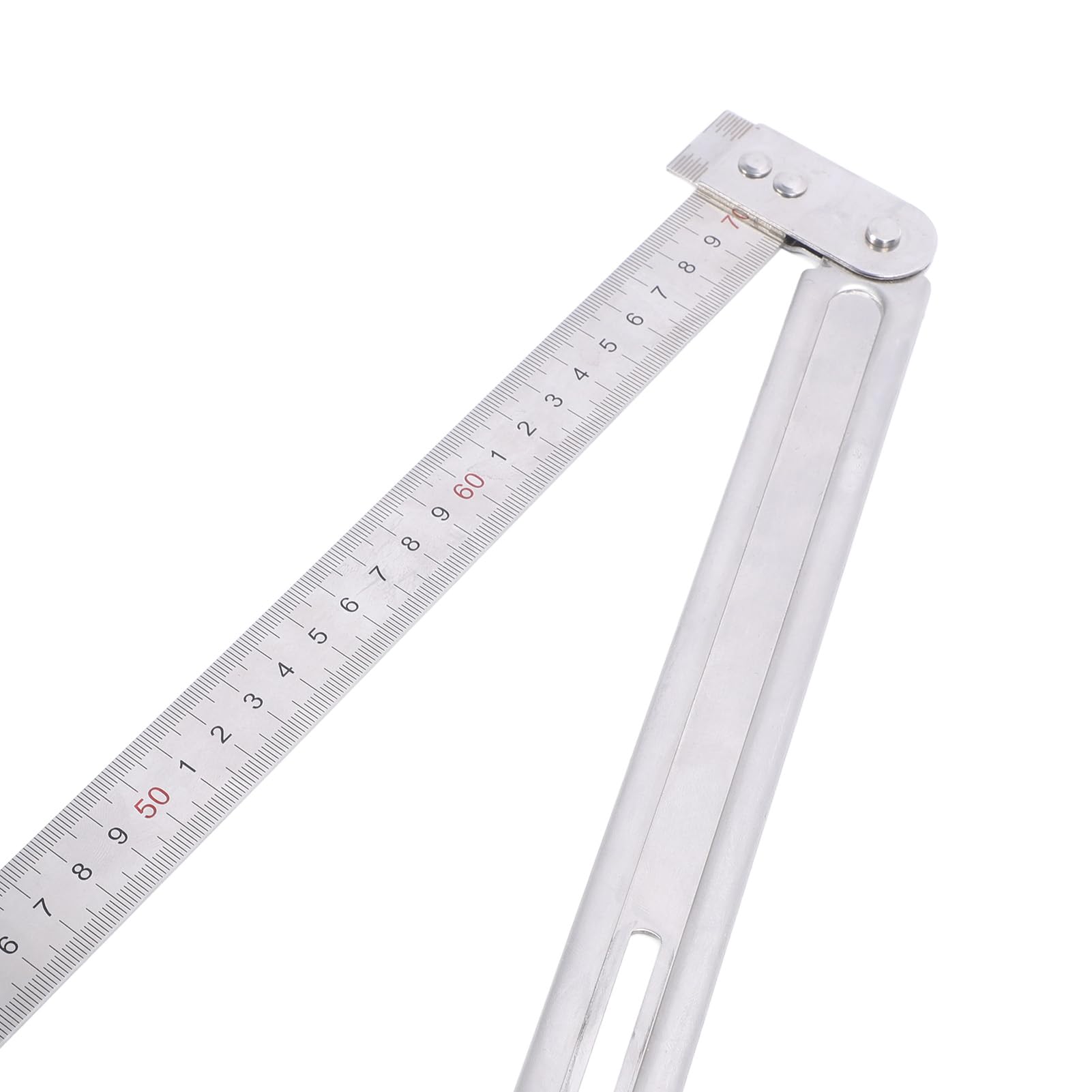 Règle de mesure pliante à 5 curseurs, règle de repérage pour le perçage de trous en acier inoxydable, connecteur 2 en 1 pour le travail du bois, outil d’alignement extensible avec