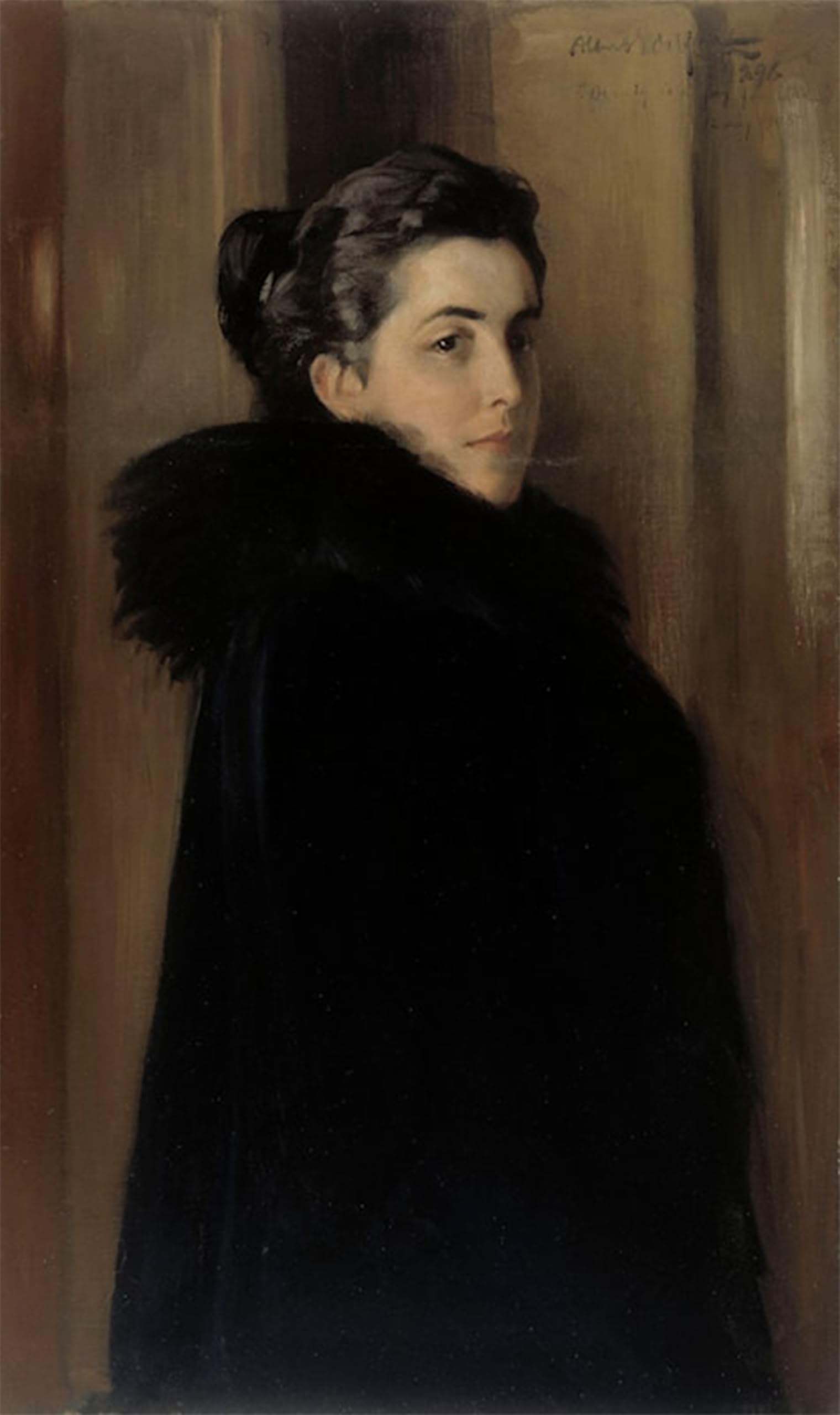 ARTXLXXBN Famous Print Painting Colorful Art Print Portrait of the Artist's Wife Ellan Edelfelt by Albert Edelfelt Canvas Art Decorations for Home Decor 60x90cm