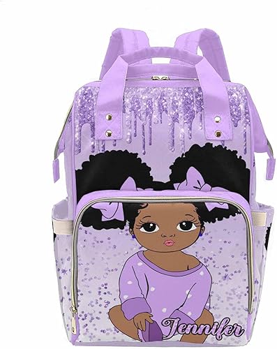 Miniatura 3 de M YESCUSTOM Bolsa de pañales personalizada con nombre para mamá, mujer, esposa, mochila personalizada, 0625-12, Mochilas Daypack