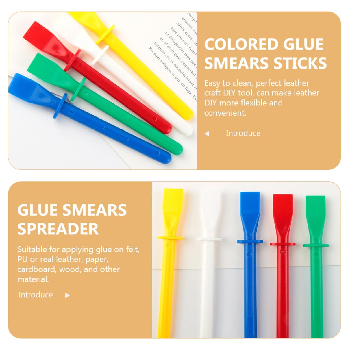 OSALADI 4 Set Striscio Di Colla Fai Da Te Glue Bastoncini Applicatori Di Colla Bastoncini Di Colla Jumbo Adesivo Spalmatore Di Colla Per Pellame Spatola Per Colla Materiale Pp 10 Pezzi * 4