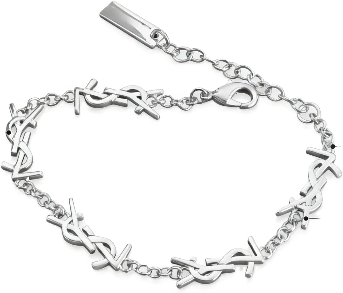 uniquely designed 925 Sterling Silver Initial Bracelet , 7.5 Inches, adjustable design, suitable as a gift for Mother's Day and Christmas, and also perfect as an anniversary or birthday jewelry for wives, girlfriends and other women
