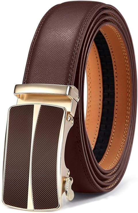 Image of Men's Vegan Leather Belt for Men, Formal /Casual,Autolock| Fit on up to 38 Inches Waist size (Free Size)