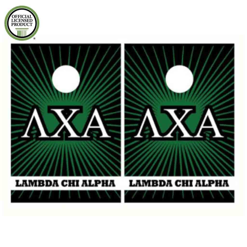 VictoryStore Cornhole Games - Lambda Chi Alpha Cornhole Bag Toss Game - Starburst - 8 Bags Included