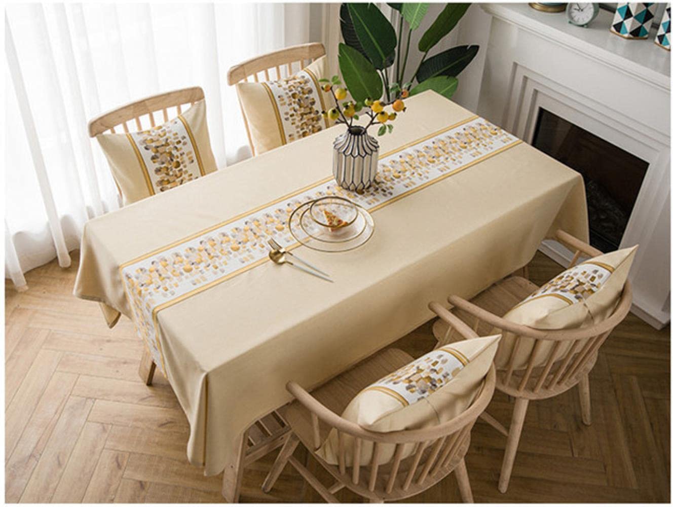 Fiore del ricamo Tovaglia di lino Decorativa Con Nappa Impermeabile Oilproof Addensare Rettangolare Wedding Dining Tea Table Cloth