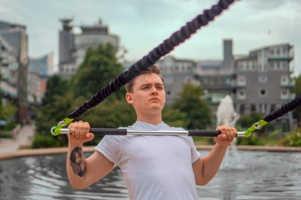 Body Cross Rip Trainer Barre | Innovation Démontable en 3 Pièces de L'Allemagne | Convient dans N'importe Quelle Sac de Sport | Haute qualité | Clé en alu Massif Fabriqué en Allemagne