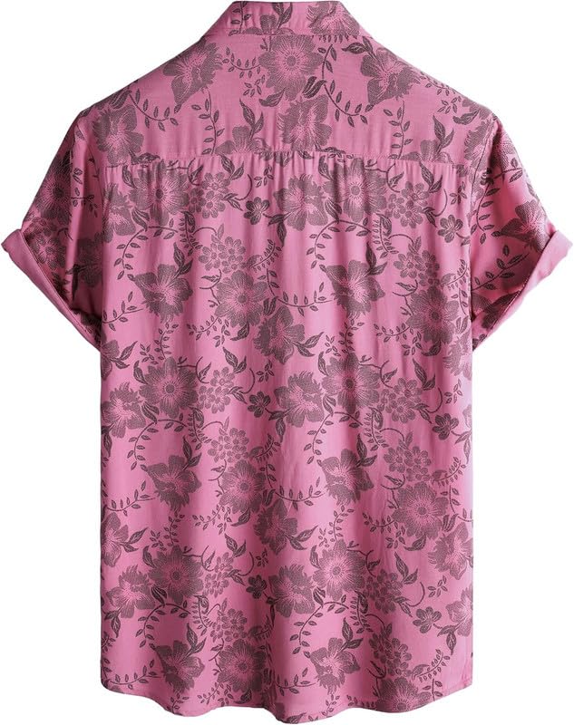 Image of Men's Multi-Coloured Floral Printed Shirt for man | Half Sleeve Cotton Shirt for Men | Summer Shirts for Men