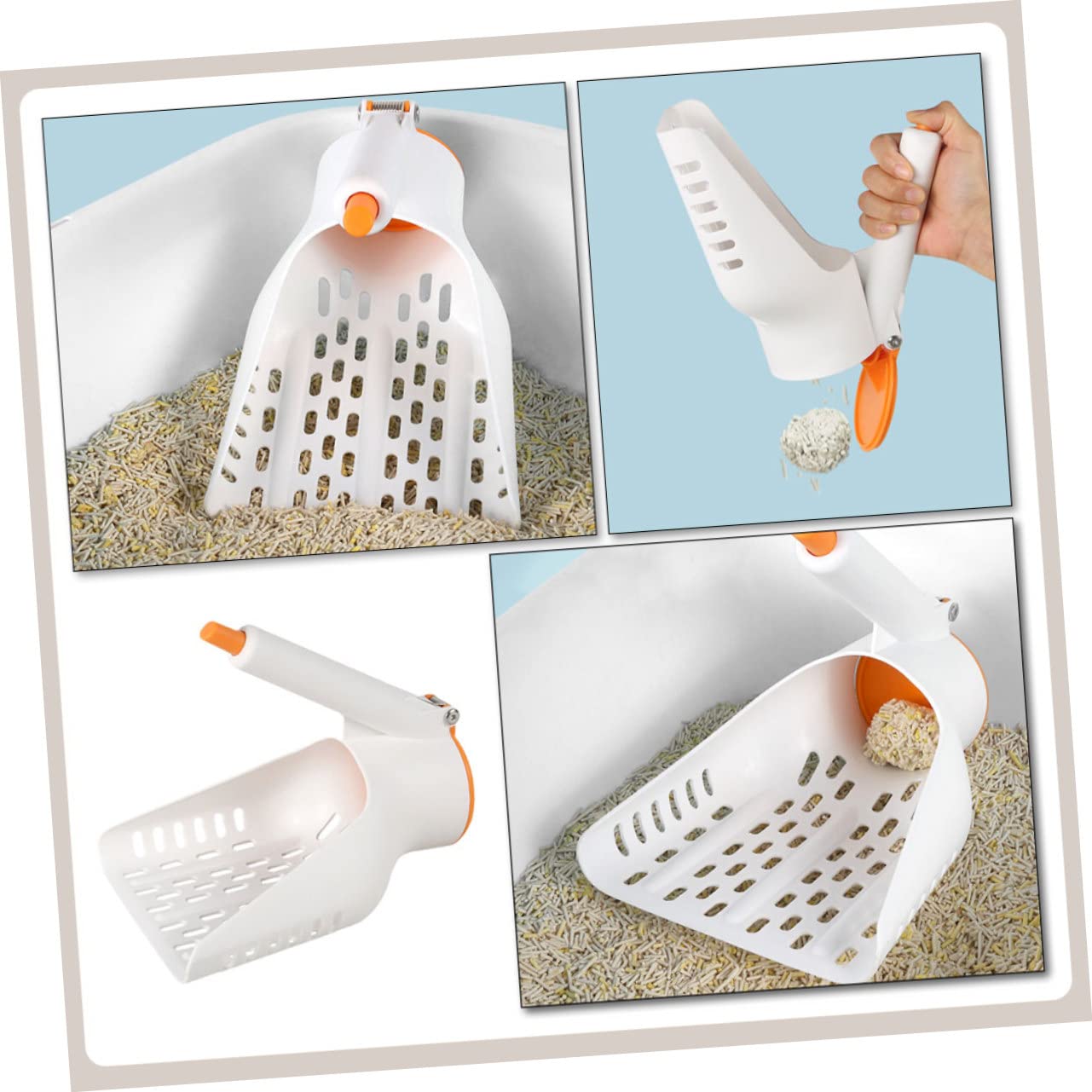 BESPORTBLE Large Aperture Cat Litter Scooper Easy Wash Lightweight Pet Litter Shovel Kitten Scoop