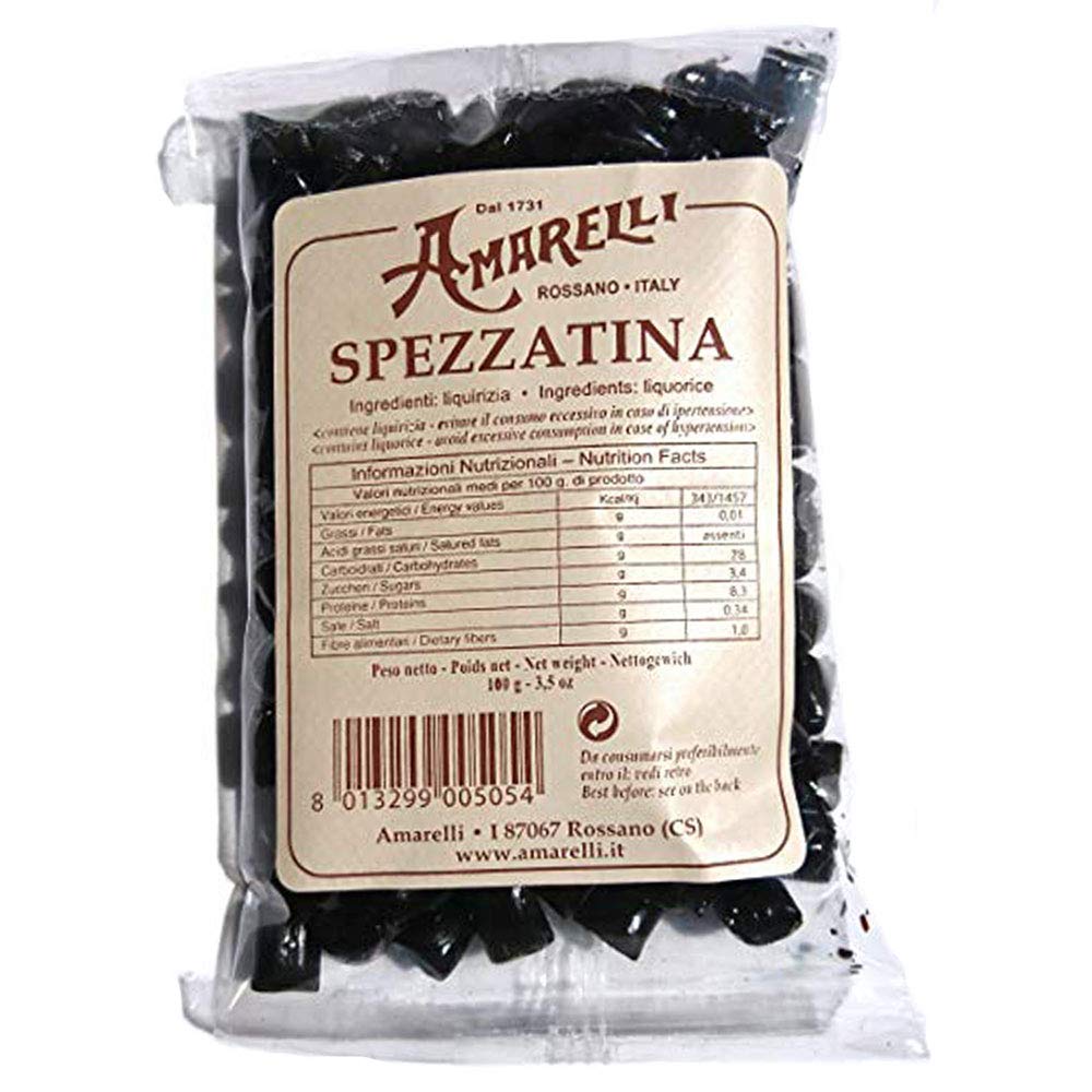 5x Amarelli - Spezzatina 100 gr -> 5 confezioni da 100gr ciascuna | Liquirizia Pura, 500gr in totale