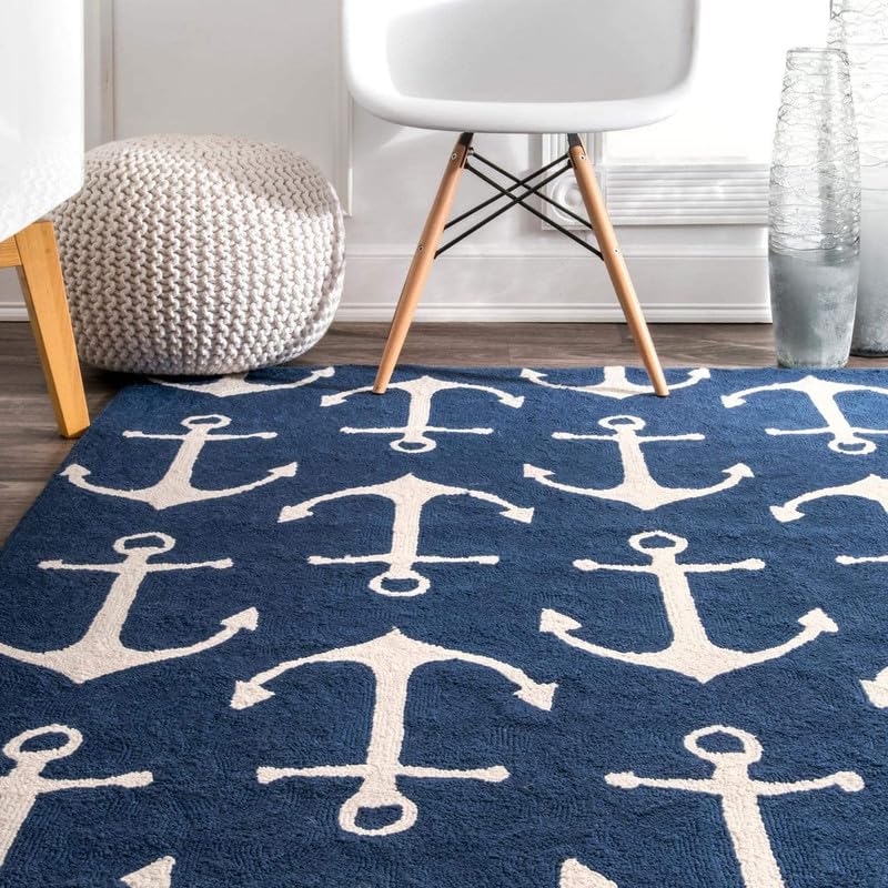 Image of Embossed Handmade GH Wool Thick Geometrical Carpet is a Stylish and Practical Addition to Any Living Room 10X14