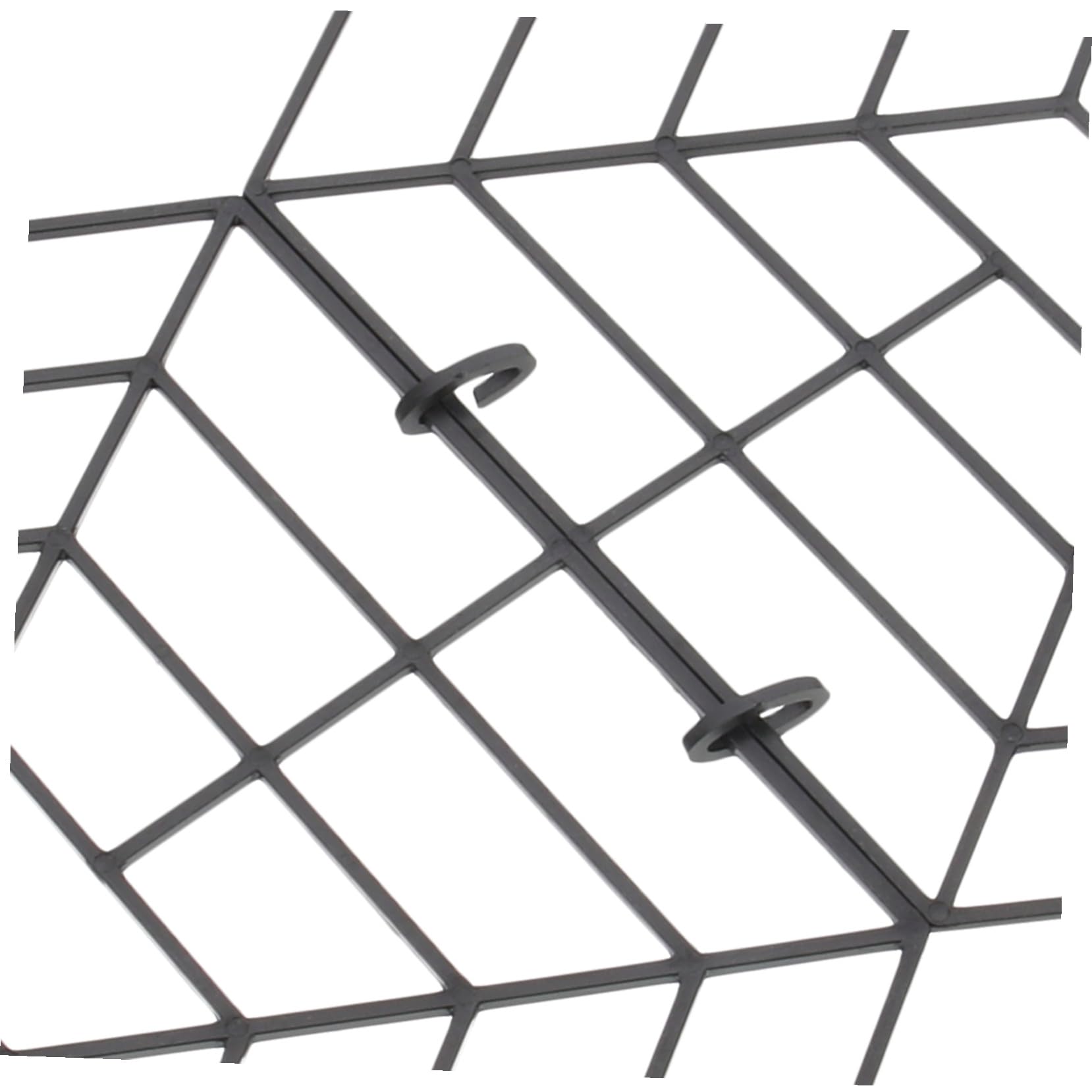 Red Protectora de Peces para Estanque, 30 Piezas PP Negro Hexagonal