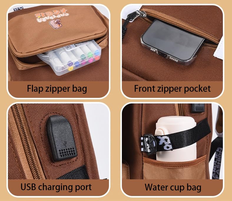 Capybara Backpack Keychain Blind Bag 3-Piece Set(Blind Bag Randomly Contains 8-10 Products)3