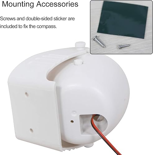 Miniatura 5 de Sutekus - Brújula marina iluminada para salpicadero con montaje en superficie