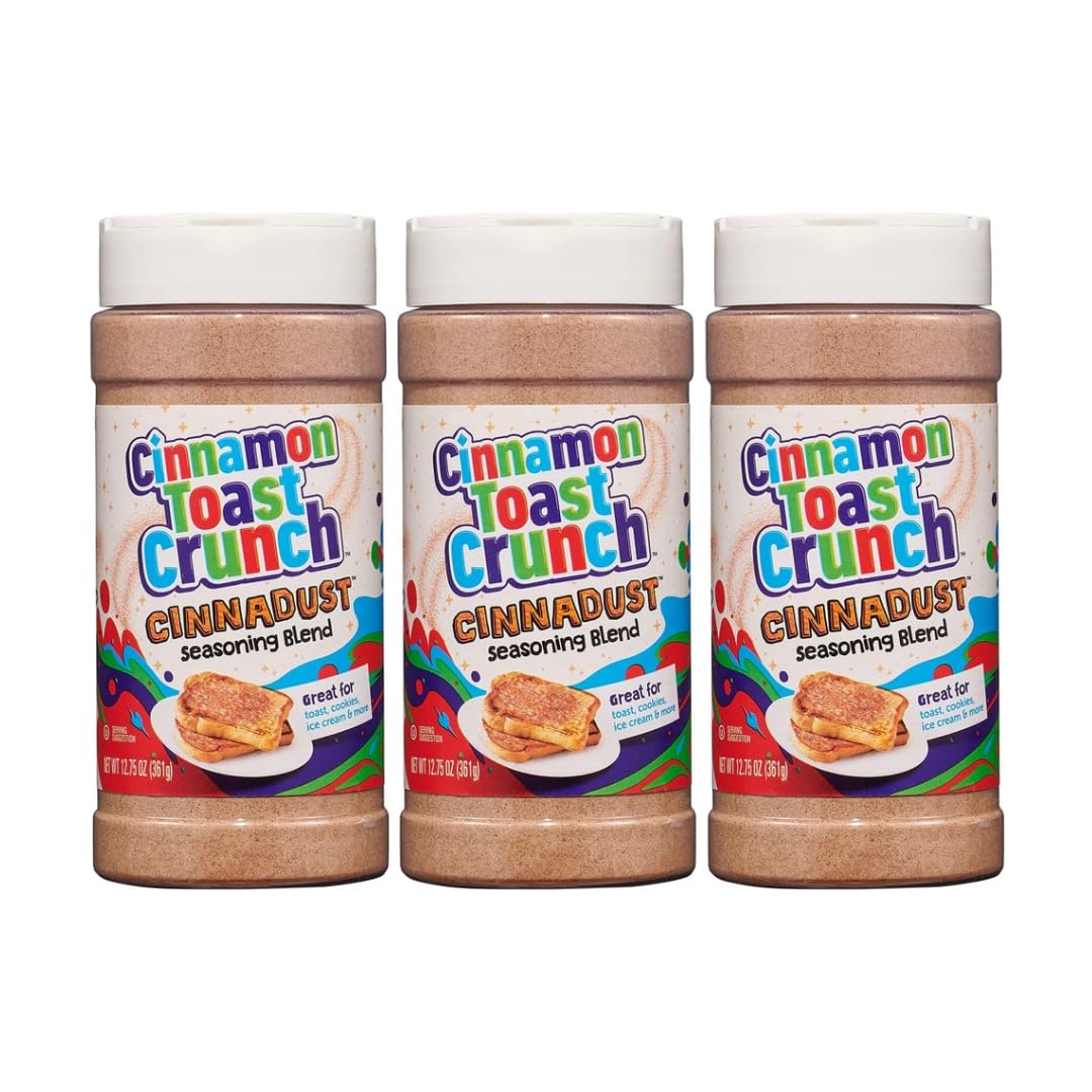 Cinnamon Toast Crunch Cinnadust Seasoning Blend | Pack Of 3 | Great For Toast, Cookies, Ice Cream, Donut And More | Variety Pack | 6.5 Oz Per Container