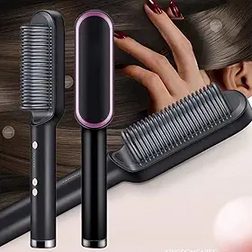 Escova Alisadora 5 em 1, 45 Watts de Potenência, Alisa Hidrata Modela Alinha e Anti-Frizz Bivolt 110/220V Resultados Profissionais Instantâneos no Conforto de Casa