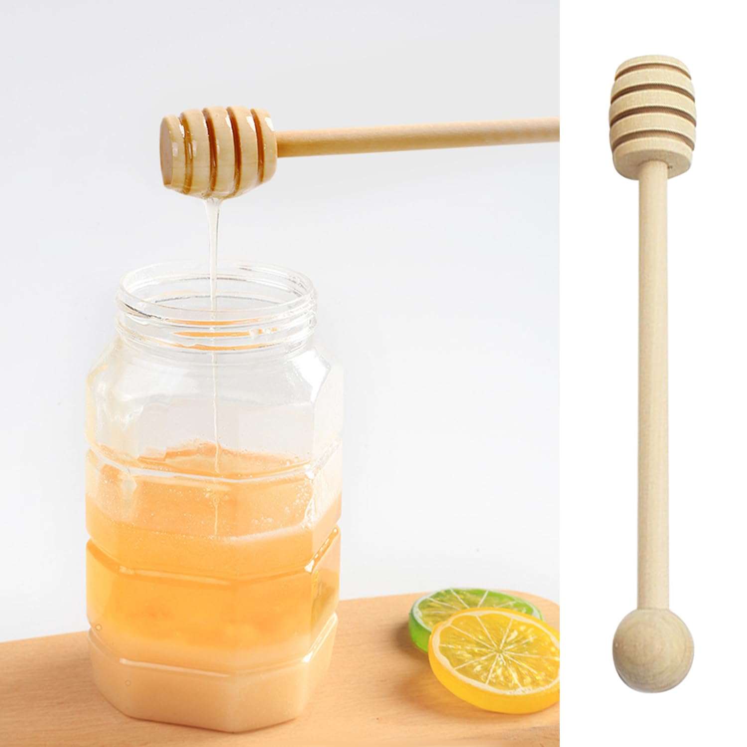 Bastoncini Di Legno Per Miele - 100 Pezzi Da 7.6 Cm, Ideali Per Barattoli E Mescolatura