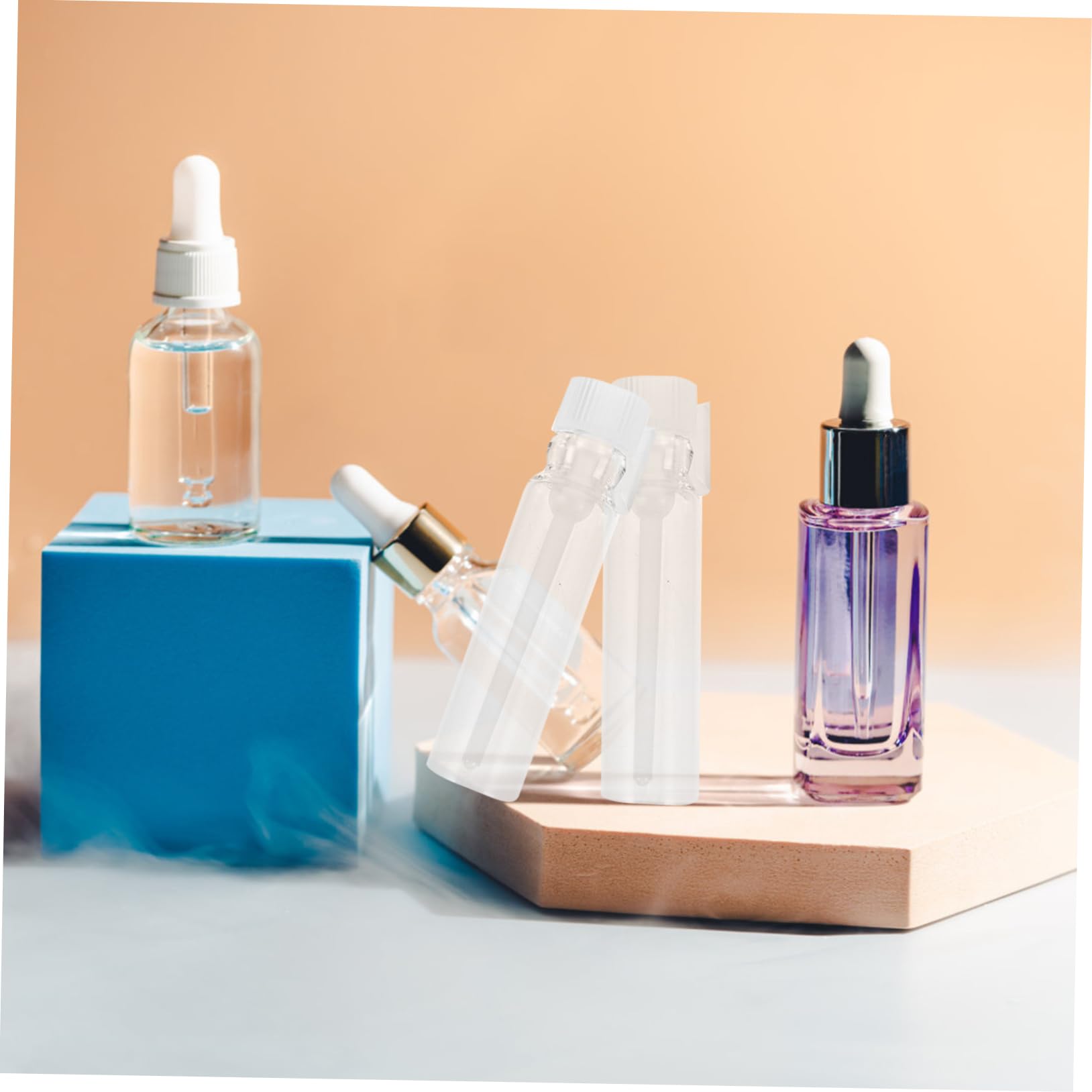 500 Szt Butelka Próbki Perfum Podróżne Pojemniki Kosmetyczne Probówki Fiolki Na Próbki 1 Ml Mini Szklane Pojemniki Wielokrotnego Użytku Terrarium Szkło Kosmetyk Przenośna Butelka