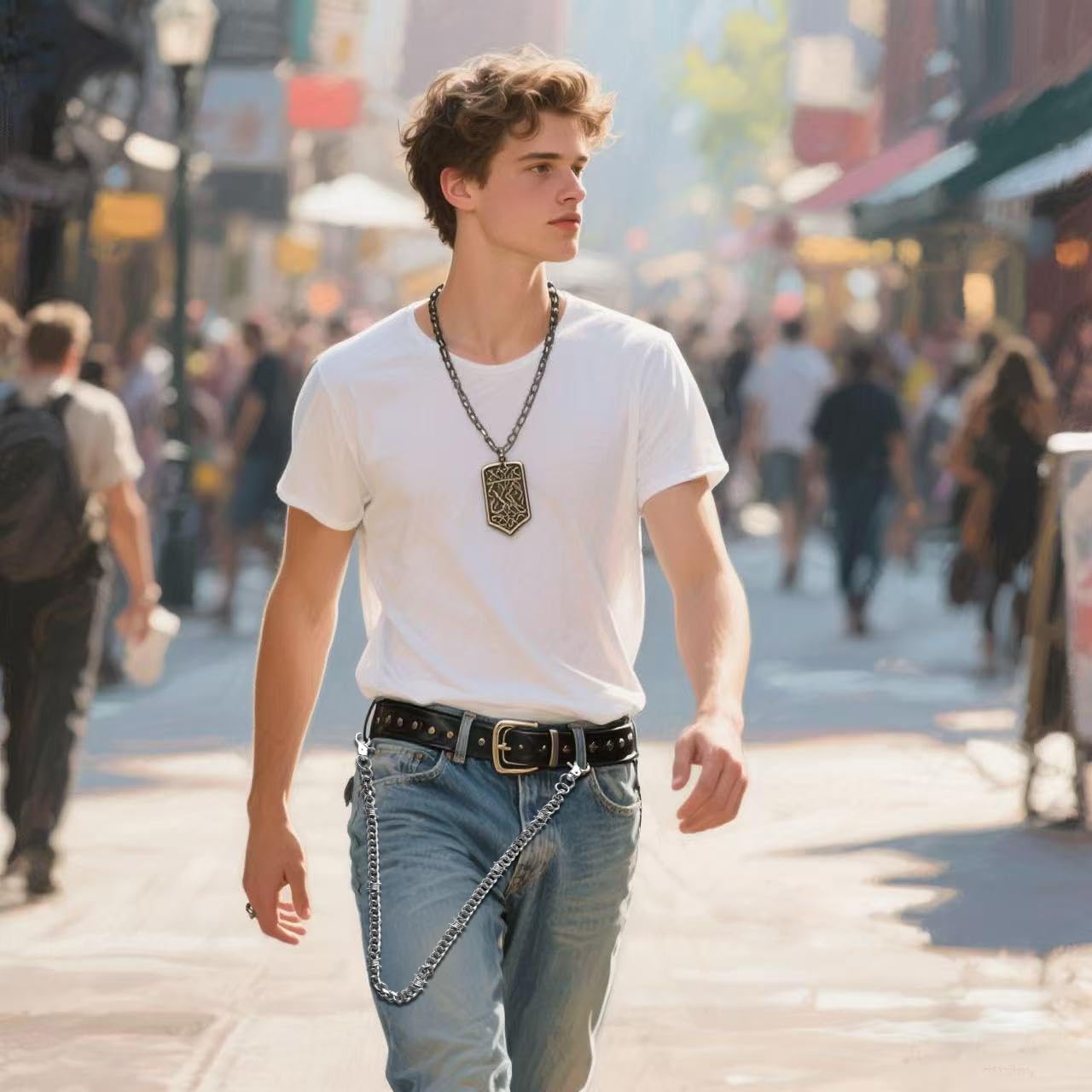 Skull Chains Punk Wallet Chain - Wallet Chains for Men Trousers Pants Chains for Biker Heavy Belt Goth Accessories (sliver-1) - Image 7