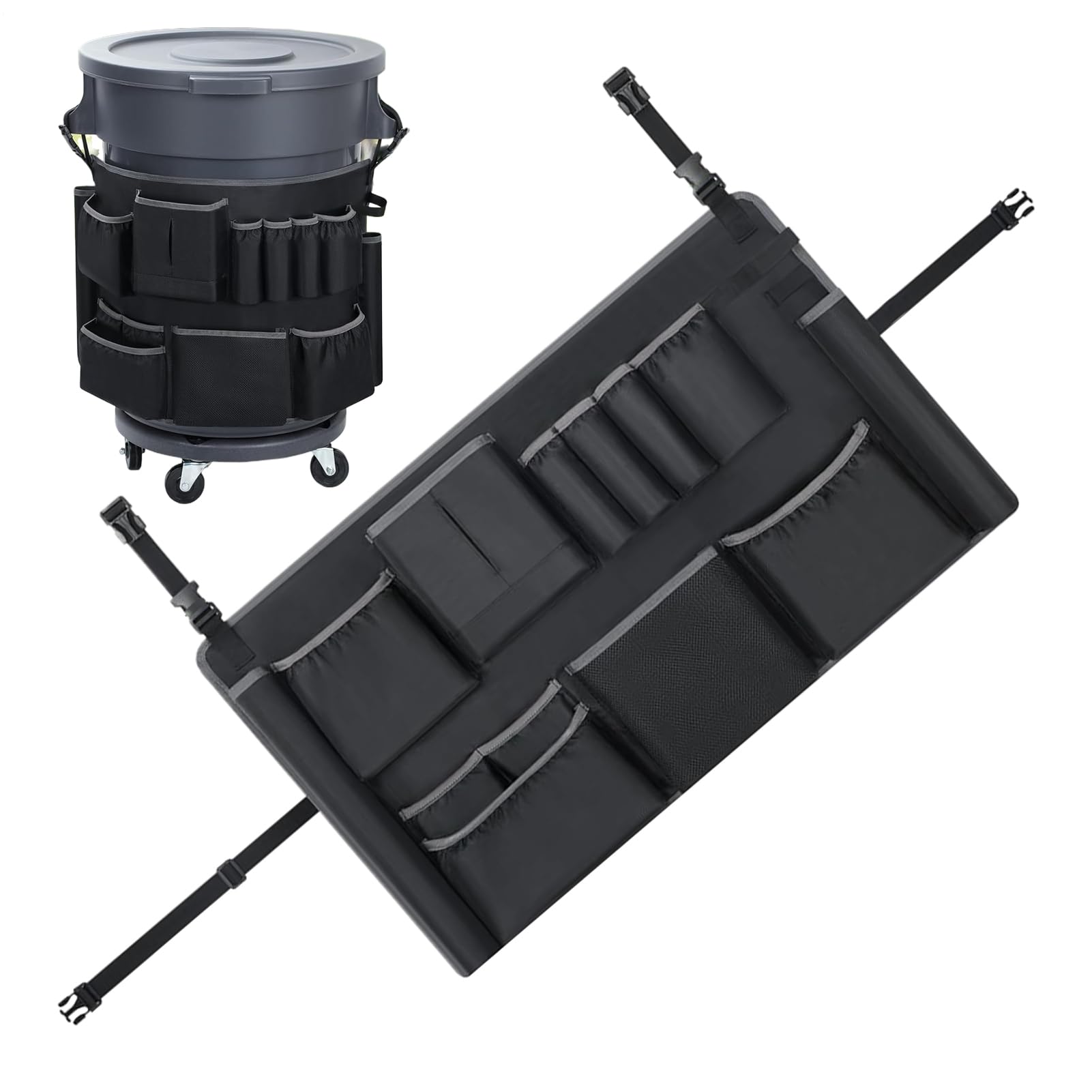 Sac de nettoyage pour poubelle évitant la perte d'outils dans les grands espaces