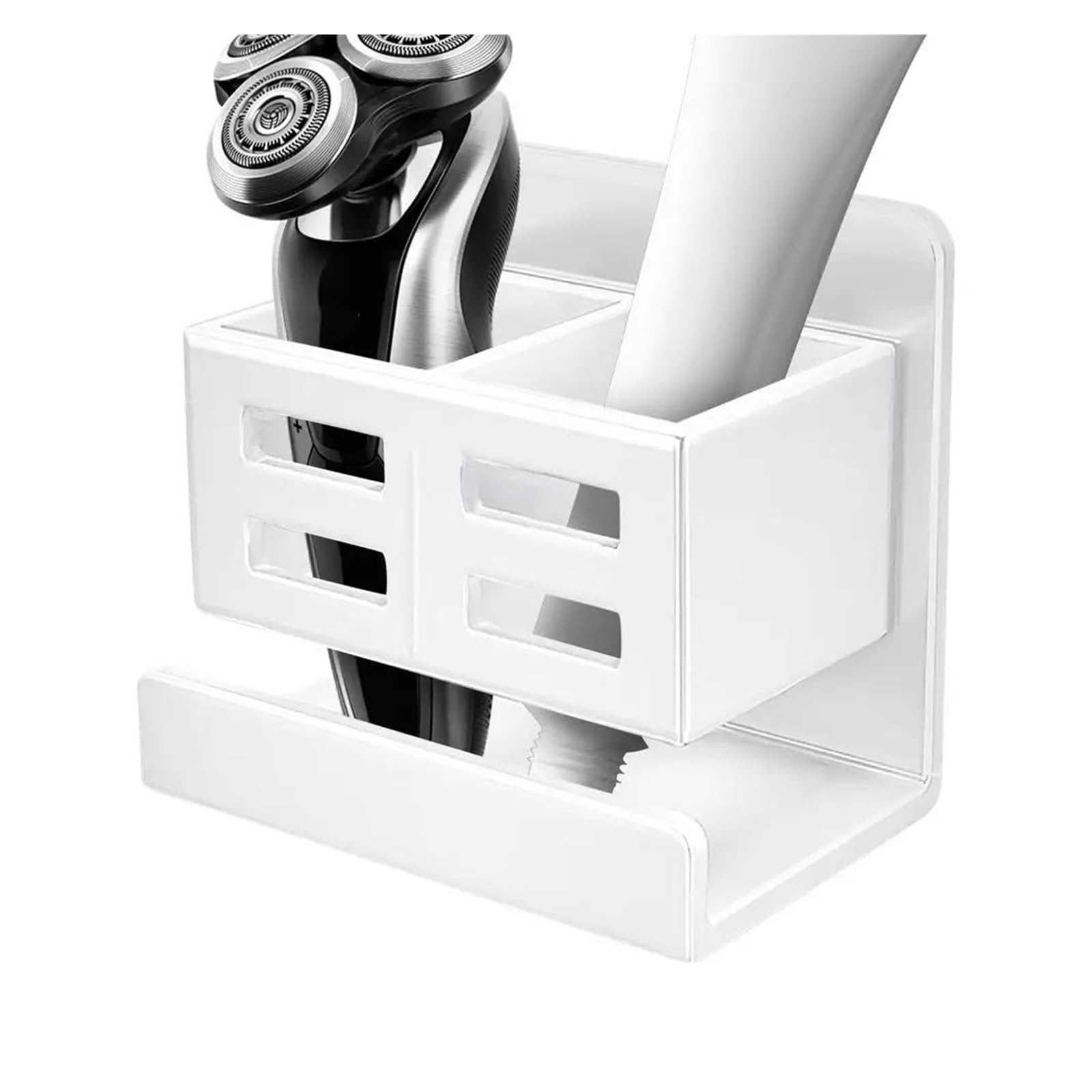 Scaffale angolare non perforato per bagno, bagno, lavabo doccia, montaggio a parete, mensola angolare (bianco)