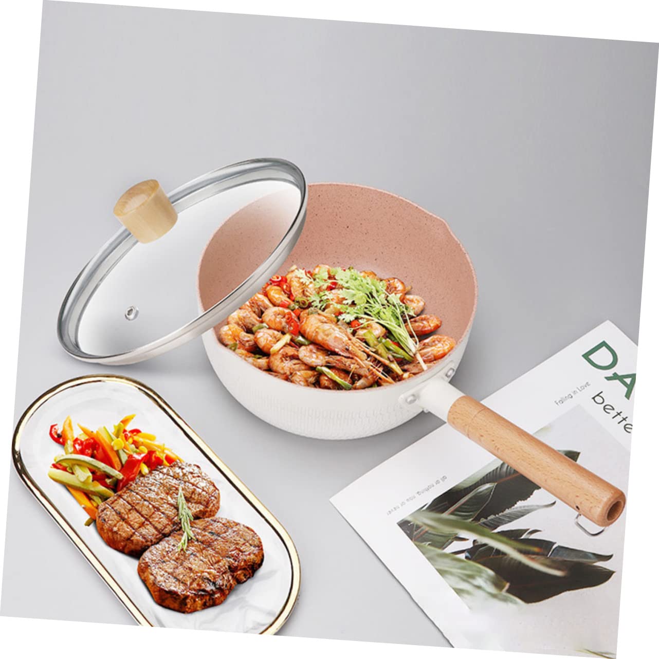 Ciieeo Non-padella - Pentola Per Noodles Istantanei - Padella Comoda Per Alimenti Per Bambini - Compatta E Comoda