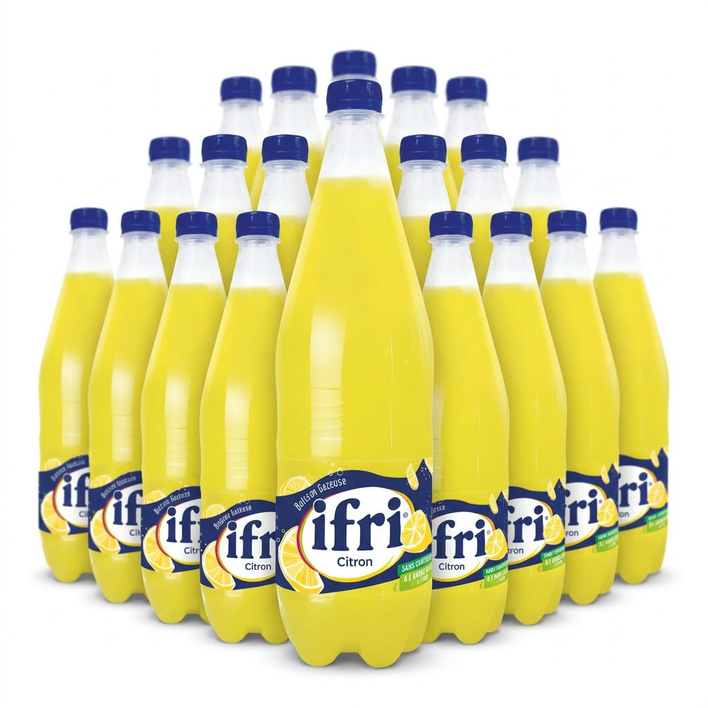 Ifri Citron Boisson Gazeuse Saveur Citron 18 x 1,25 L