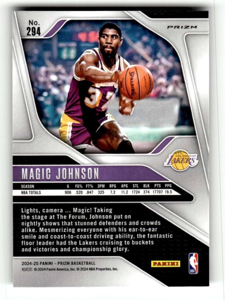 NBA カード Magic Johnson 直筆サイン prizm choice 2022-23 Prizm Magic Johnson SILVER PRIZM card #276 Lakers | eBay