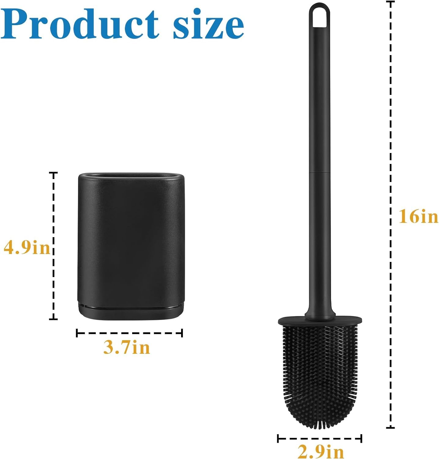 Scopino per WC in silicone, Scopino per WC in silicone e supporti con setole morbide e manico antiscivolo Scopino per WC in silicone | Leroy Merlin