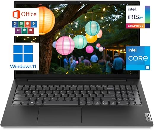 Lenovo V15 Gen 3 Laptop, 15.6″ FHD Anti-Glare Display, Intel Core i5 12th Gen (1235U), 8GB RAM, 512GB SSD, Webcam, HDMI, Wi-Fi, Windows 11,…