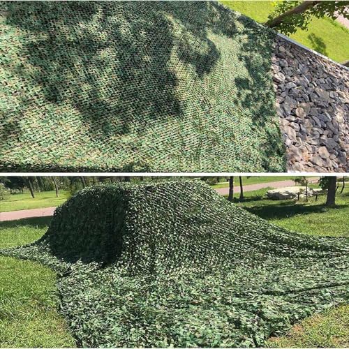 Siatka maskująca w dżungli - lekki kamuflaż na kemping, strzelanie, polowanie - opcje wielu rozmiarów (2 x 5 m do 3 x 3,7 m) - idealne żaluzje myśliwskie i sprzęt outdoorowy