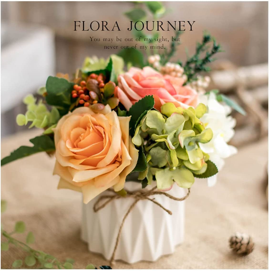 Amazon.co.jp: 造花 室内用ブーケ 枯れないお花 手作りフラワー