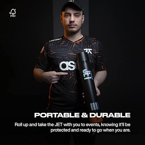 Miniatura 8 de Fnatic Jet XL Pro - Alfombrilla de mouse para videojuegos para deportes electrónicos, superficie impermeable de velocidad, bordes cosidos y base de