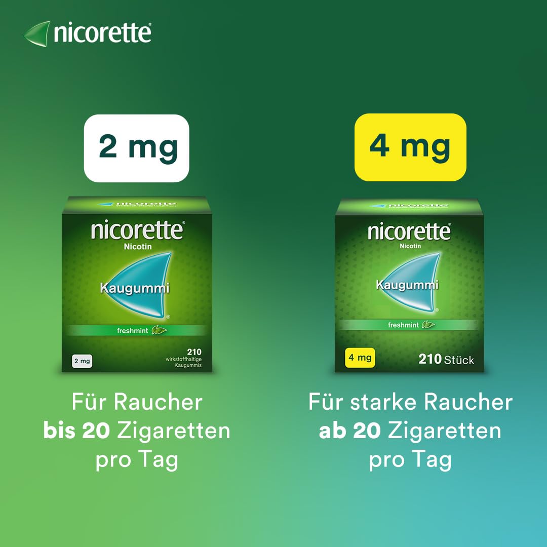 nicorette 2 mg Nikotinkaugummi freshfruit zum Rauchen aufhören – 2x210 St. | nicorette® Kaugummi lindert Entzugssymptome wie Rauchverlangen, innere Unruhe und gesteigerten Appetit