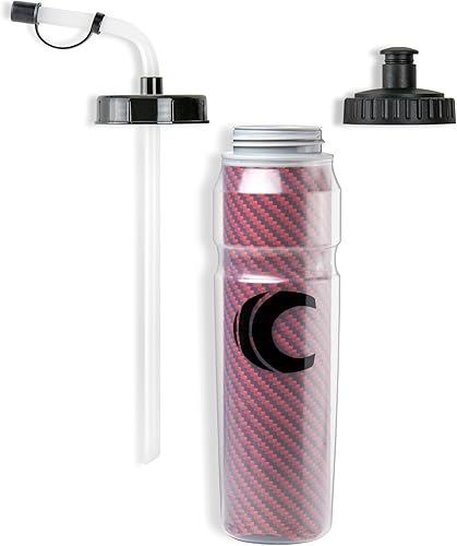 Miniatura 3 de Cannon Sports Botella de agua exprimible aislada de 28 onzas con popote, tapas a prueba de fugas, 2 tapas (popote y apretable), aislamiento de doble