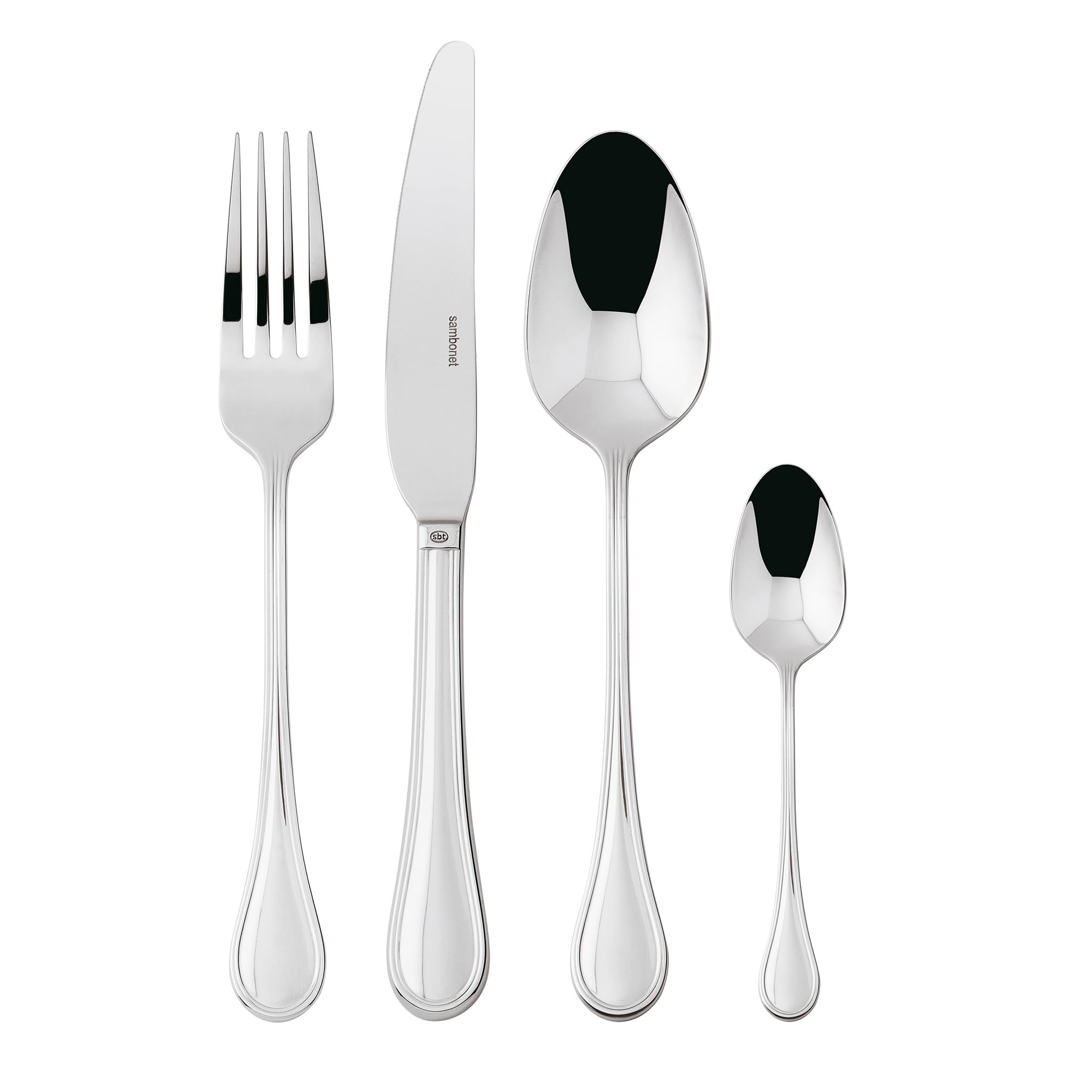 1 Set, 24pcs Stainless Steel Royal INOX Monoblocco Flatware