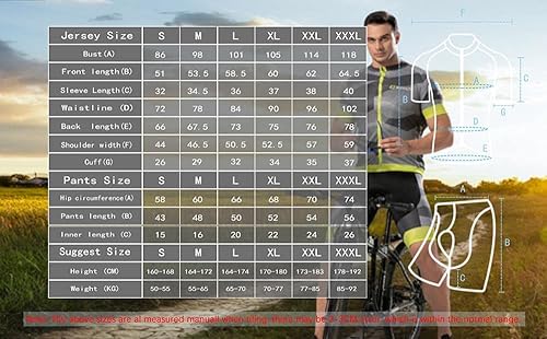 Miniatura 8 de Conjunto de ropa de ciclismo para hombre, camisetas de ciclismo de carretera + pantalones cortos de secado rápido con cremallera completa