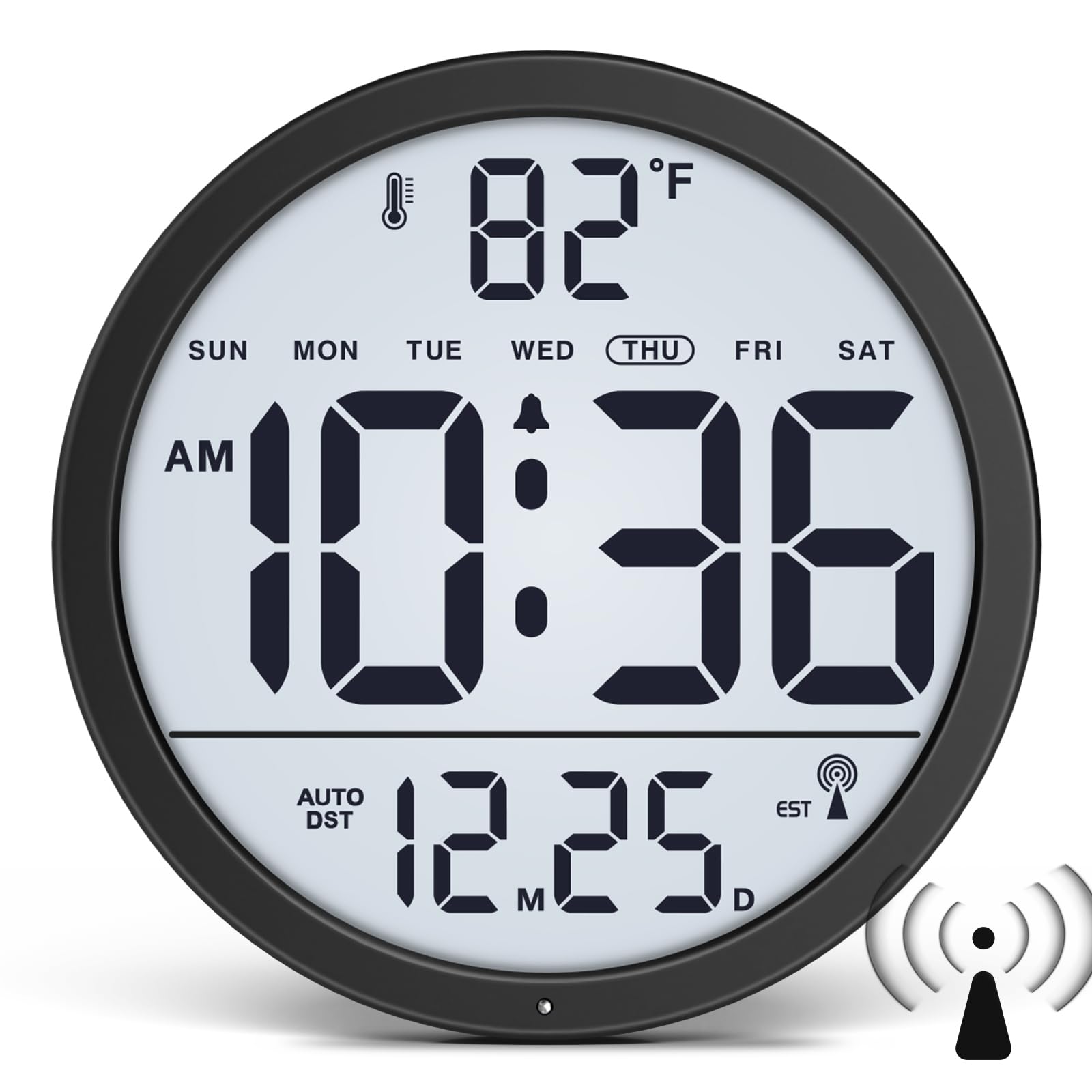 WallarGe Backlit Atomic Wall Clock 8 Inch
