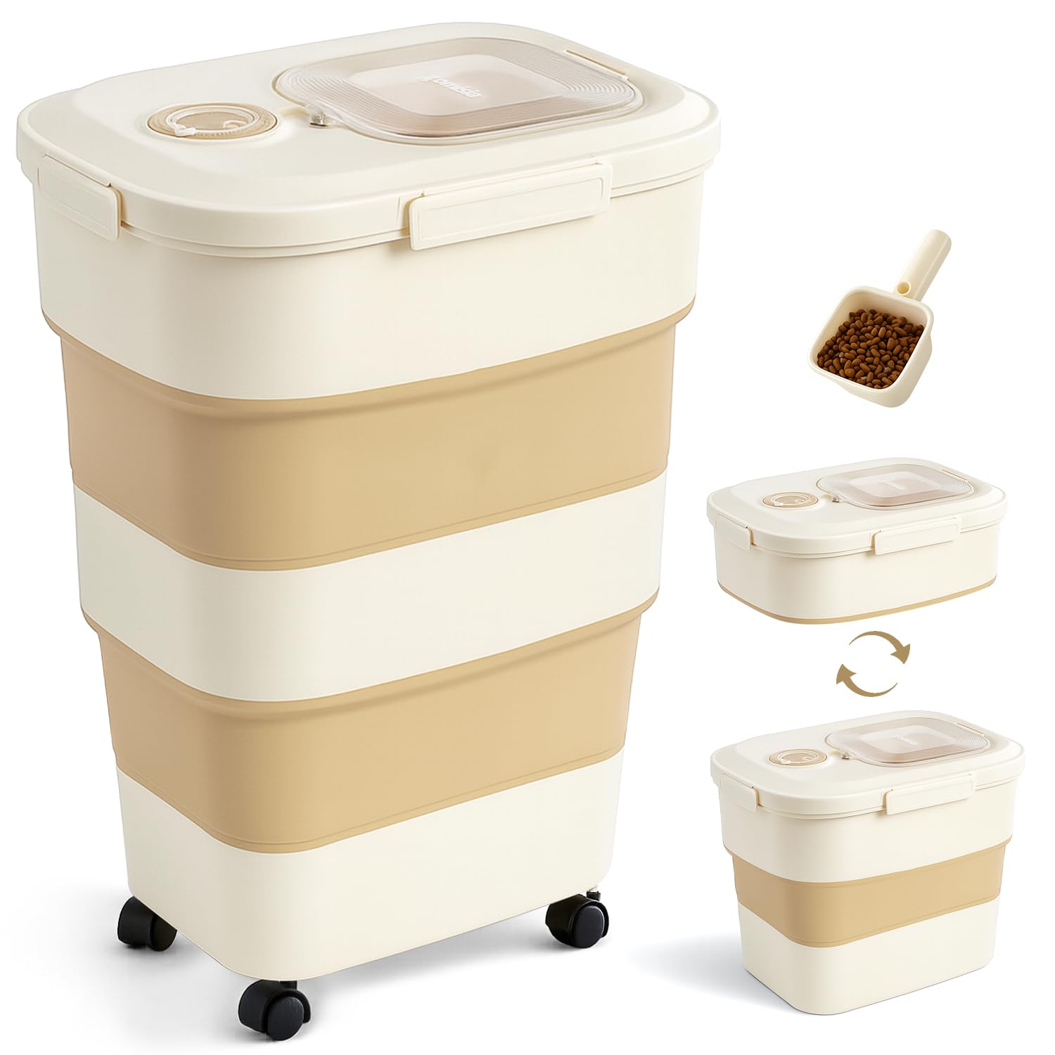 ZOMISIA 40-50lbs Dog Food Storage Container