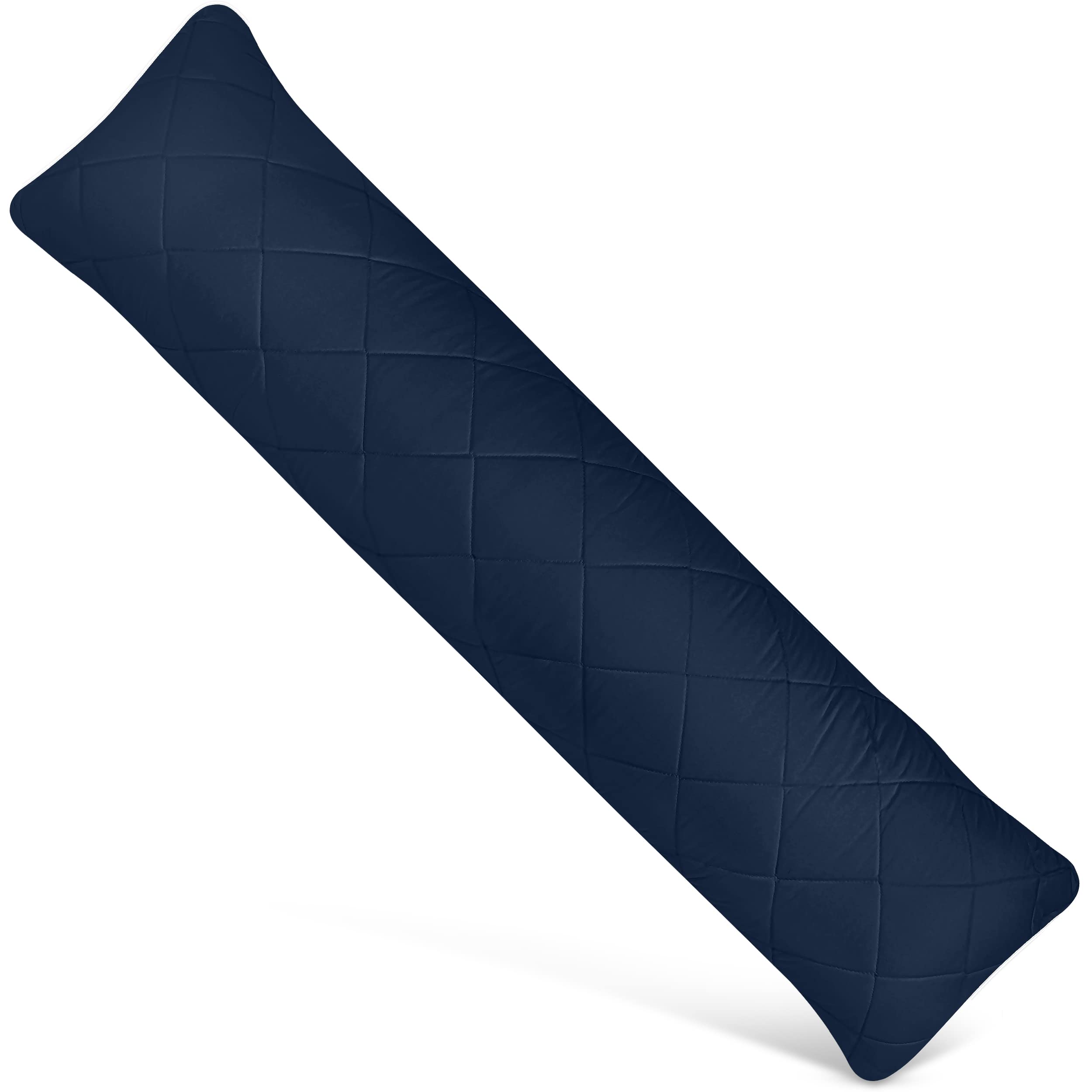 Utopia Bedding Cuscino Trapuntato per il Corpo, 40x145 cm Cuscini per la Gravidanza e la Maternità, Sonno Laterale Cuscino, Imbottitura in Poliestere Morbido (Blu Navy)