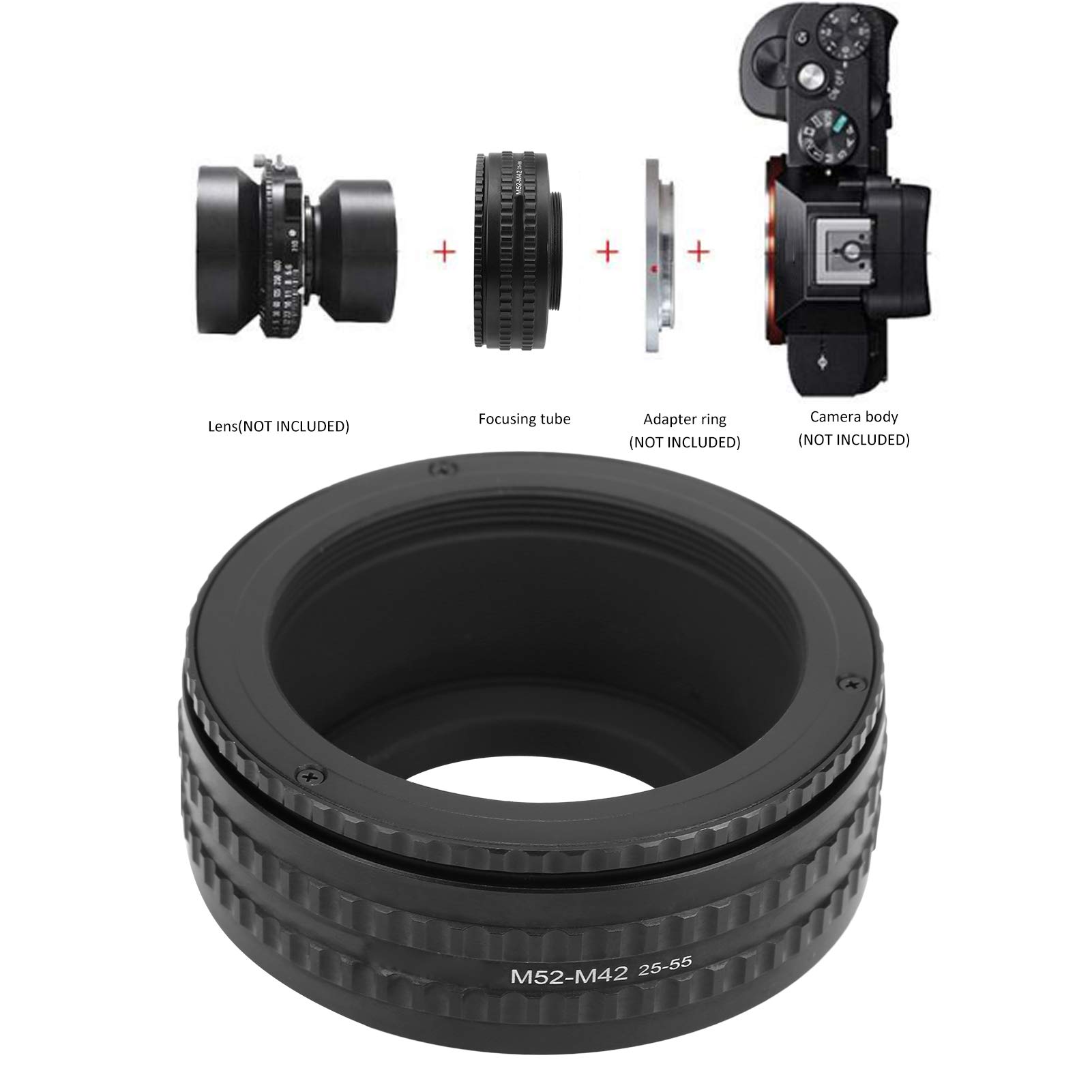Adolip36 mm a 90mm m65 a m65, lente de montagem, foco ajustável