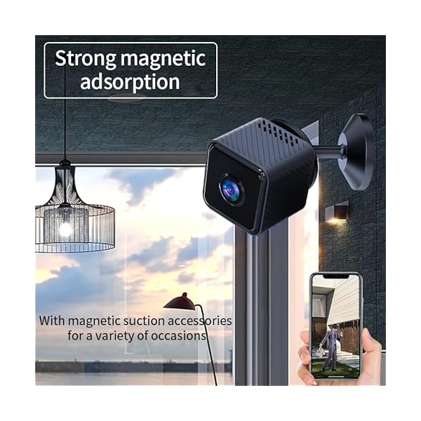 Magnetic security camera with smartphone monitoring capability.