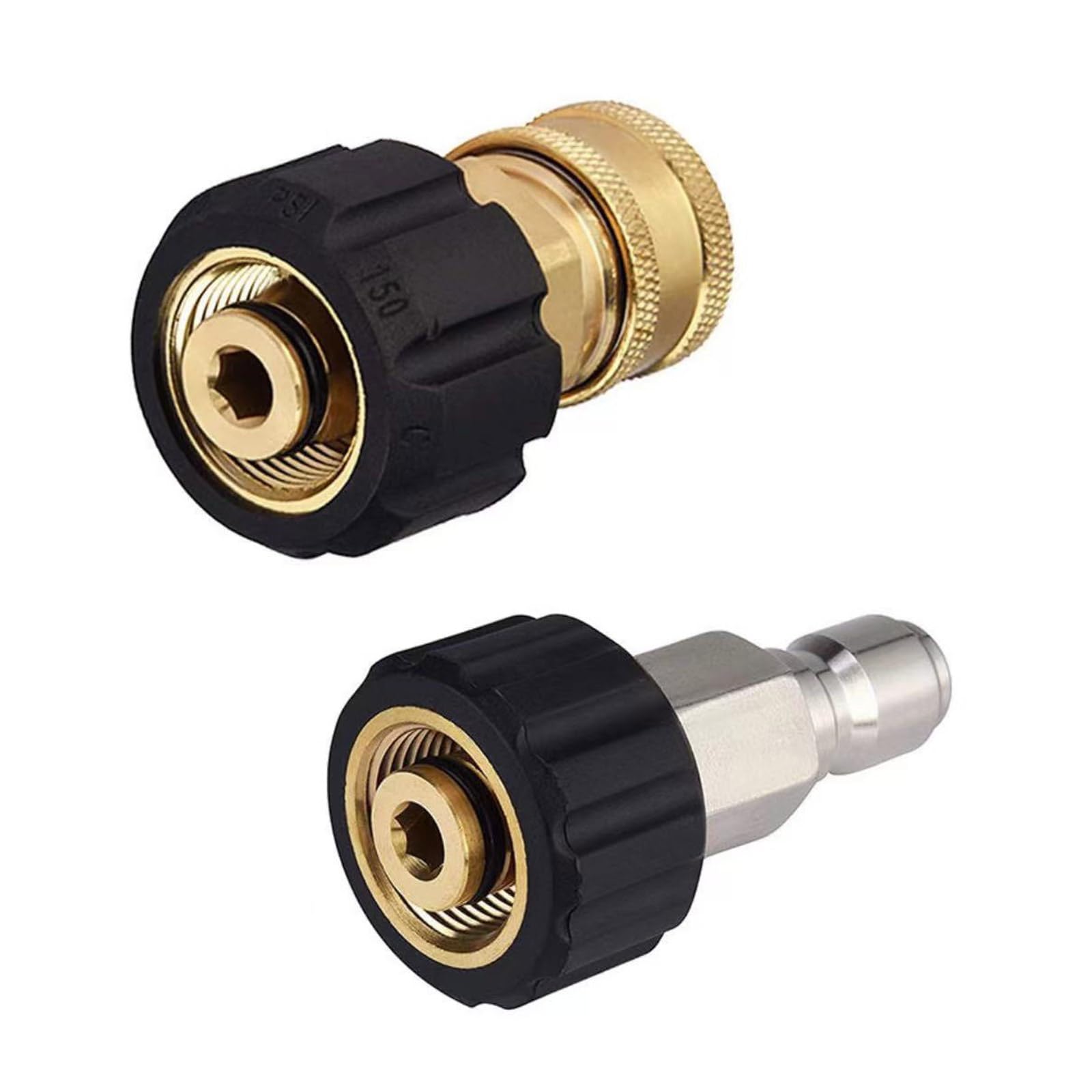 Metal Car Wash Connector M22 14mm 3 / 8inch Male Connector Adapter for Pressure Washer Quick Connection Fitting Quick Connection Hose Couplers