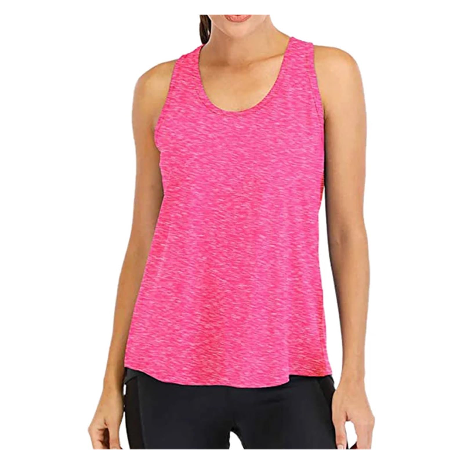 Canotte da allenamento da donna Camicie da donna fitness Camicetta da corsa allentata senza maniche da allenamento T-shirt sportive Abbigliamento sportivo da allenamento Canotta da yoga casual(B,XL)