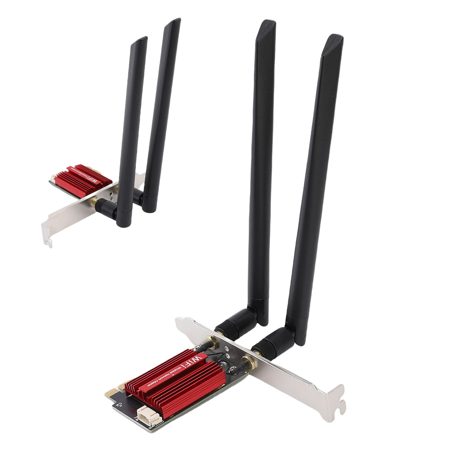 VBESTLIFE Tarjeta WiFi WiFi 6e, Tarjeta de Red Inalámbrica WiFi Tri-Band PCIe con Bluetooth 5.2, Admite OfDMA y MU-MIMO, WPA3, Soporte de bajo Perfil, GANA 10 11