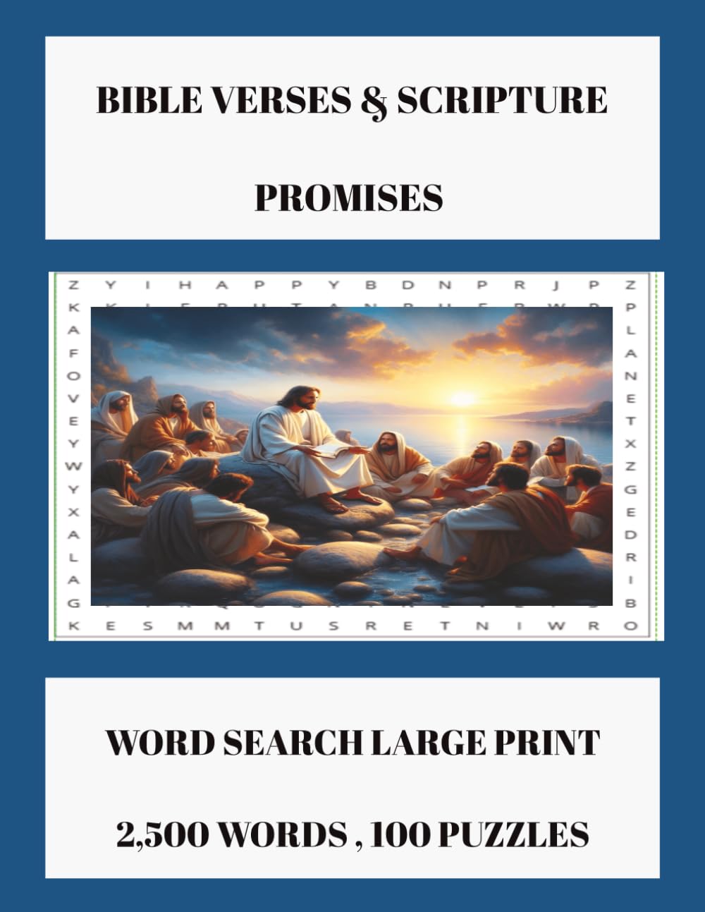 Bible Verses & Scripture Promises Word Search Large Print: 100 Christian Puzzles for Adults & Seniors: 2,500 Bible Words • 100 Large Print Word Search ... (Inspirational Bible Word Search Collection)