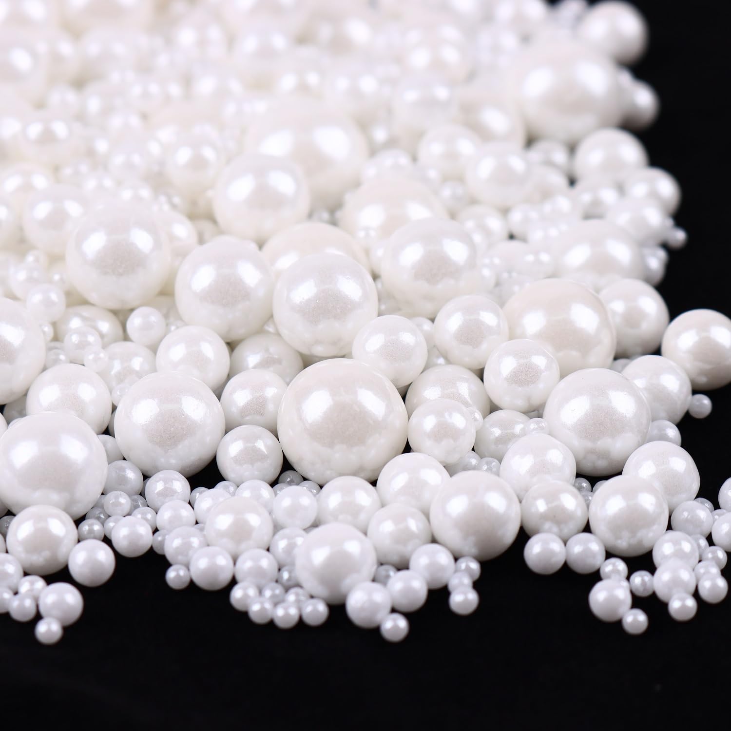 Cobakey Pearl Sprinkles for Cake Decorations White Sprinkles for Cupcake Toppers Wedding Party Christmas Valentines Halloween Supplies 3.52 ounce