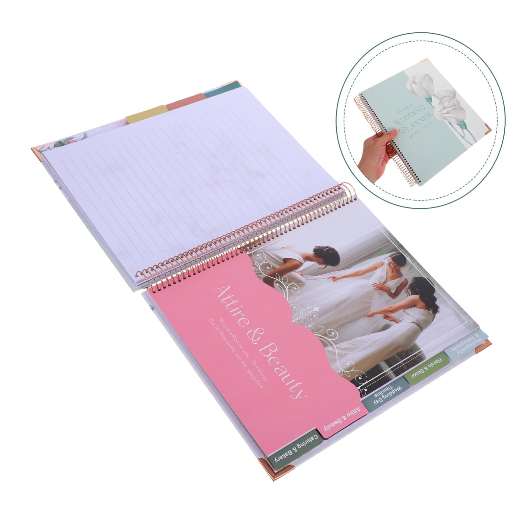 HOMSFOU Hochzeitsplaner Weg Brautbuch Braut- Hochzeitsjournal Hochzeitsplanung Hochzeitsbuchplaner Planungsbuch Strahl Hochzeitsnotizbuch Tag Gast Verlobter Brautjungfer Papier