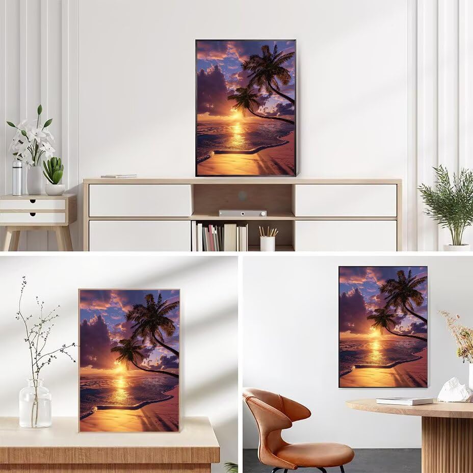 Diamond Art Point de Croix Plage 40x50cm pour Activité Manuelle DIY - 7