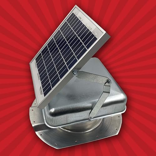 Miniatura 2 de Solar Mega RoofBlaster ajustable para contenedores de envío cónexos acanalados de 35 pulgadas galvanizado  Ventilación solar de techo  Ventilador de