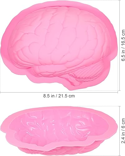 Miniatura 3 de DOITOOL Molde de cerebro de Halloween de silicona en forma de cerebro para tartas, moldes de silicona para hornear - Molde de chocolate 3D para