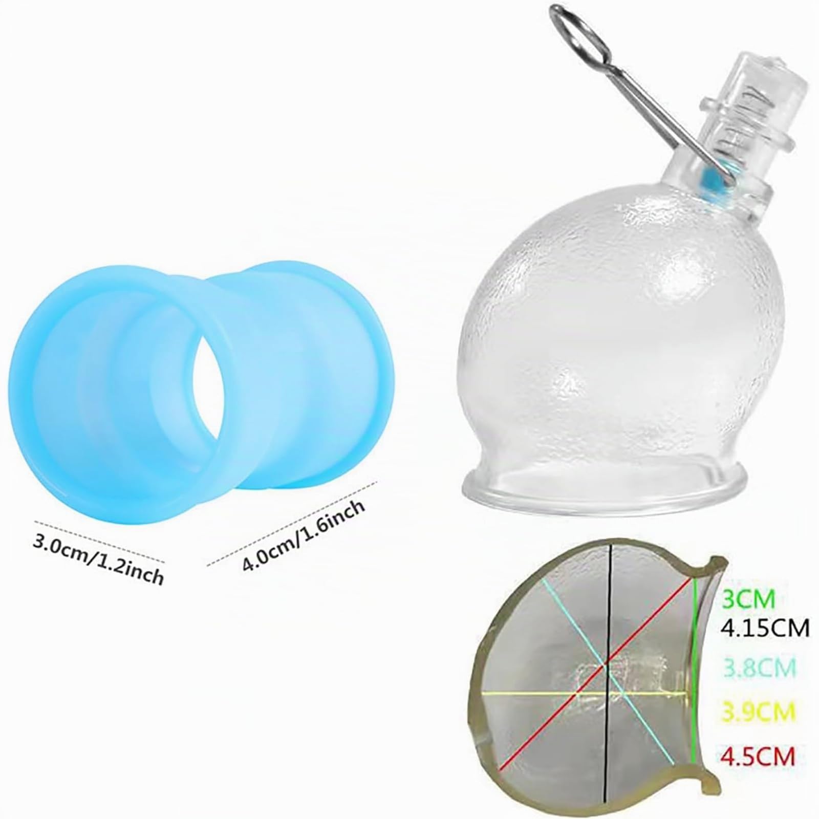 Extensor de pene, camilla, bomba de vacío for pene, bomba vacío for hombres, dispositivo estiramiento alargar y mejorar la potencia, dispositivo succión glande en kit, alargamiento permanente